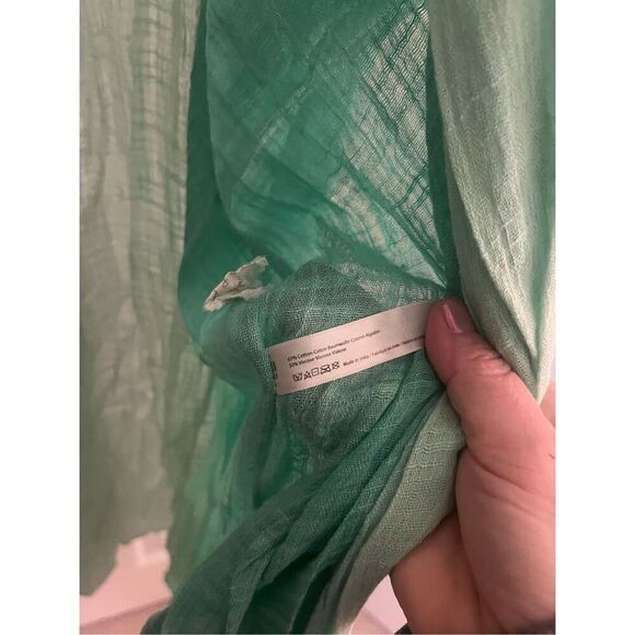 Free People Ombré Green Short Sleeve Duster - Picture 9 of 9